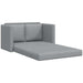 Slaapbank vloermodel 2-in-1 112x174x55 cm stof lichtgrijs