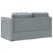 Slaapbank vloermodel 2-in-1 112x174x55 cm stof lichtgrijs