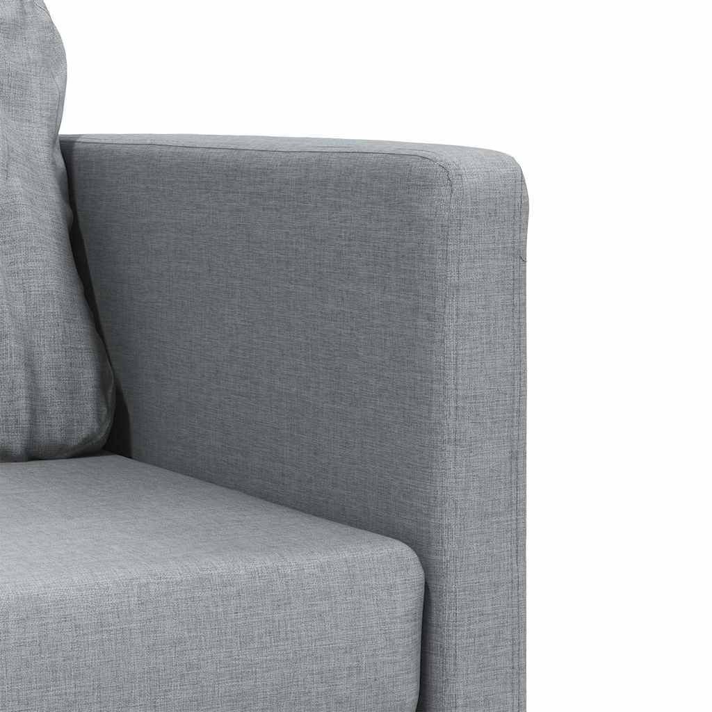 Slaapbank vloermodel 2-in-1 112x174x55 cm stof lichtgrijs
