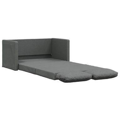 Slaapbank vloermodel 2-in-1 112x174x55 cm stof donkergrijs