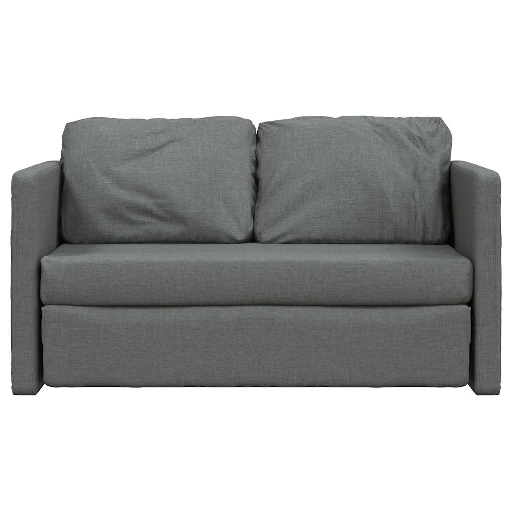 Slaapbank vloermodel 2-in-1 112x174x55 cm stof donkergrijs