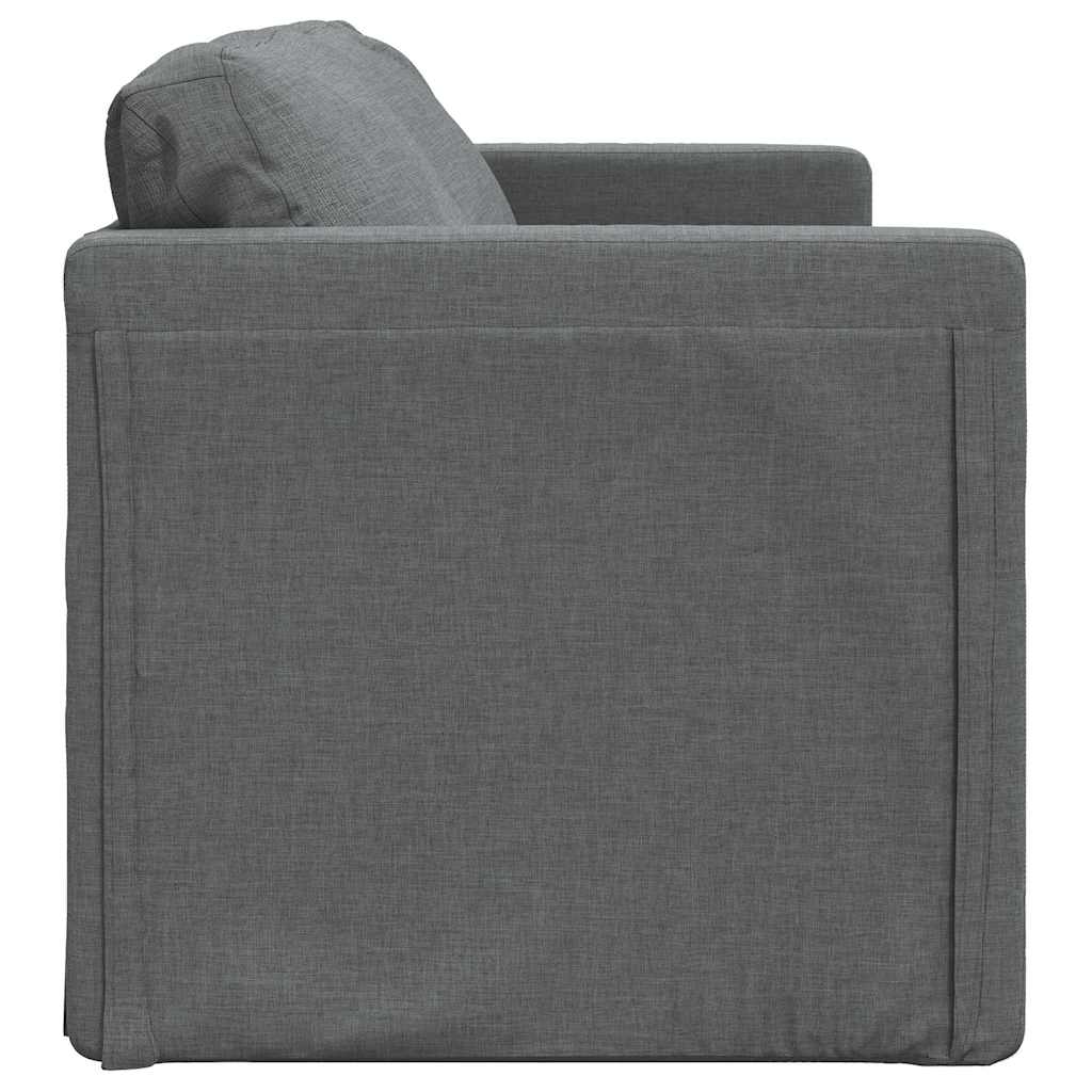 Slaapbank vloermodel 2-in-1 112x174x55 cm stof donkergrijs