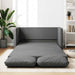 Slaapbank vloermodel 2-in-1 112x174x55 cm stof donkergrijs