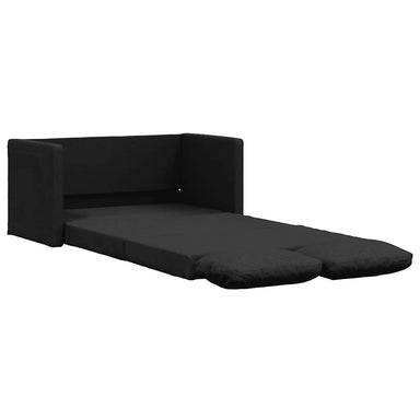 Slaapbank vloermodel 2-in-1 112x174x55 cm stof zwart