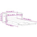 Slaapbank vloermodel 2-in-1 112x174x55 cm stof zwart