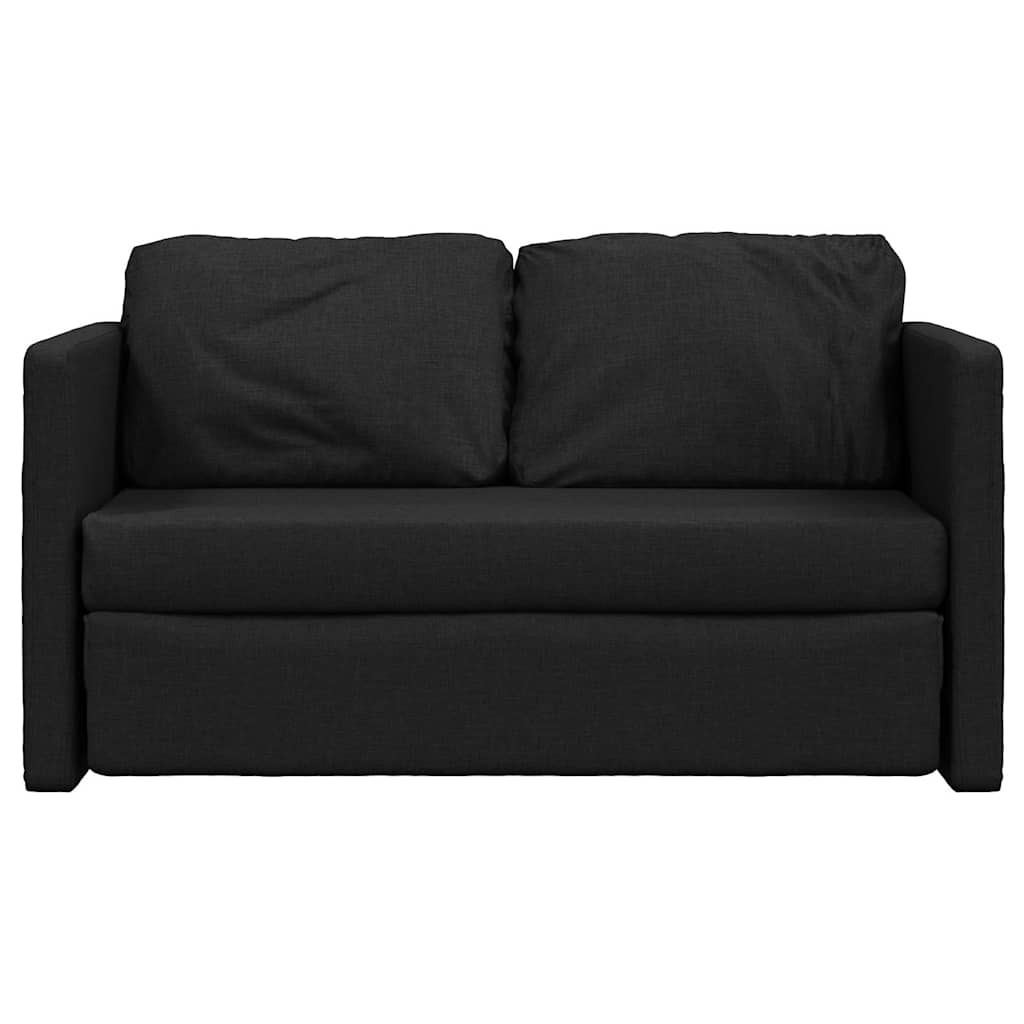Slaapbank vloermodel 2-in-1 112x174x55 cm stof zwart
