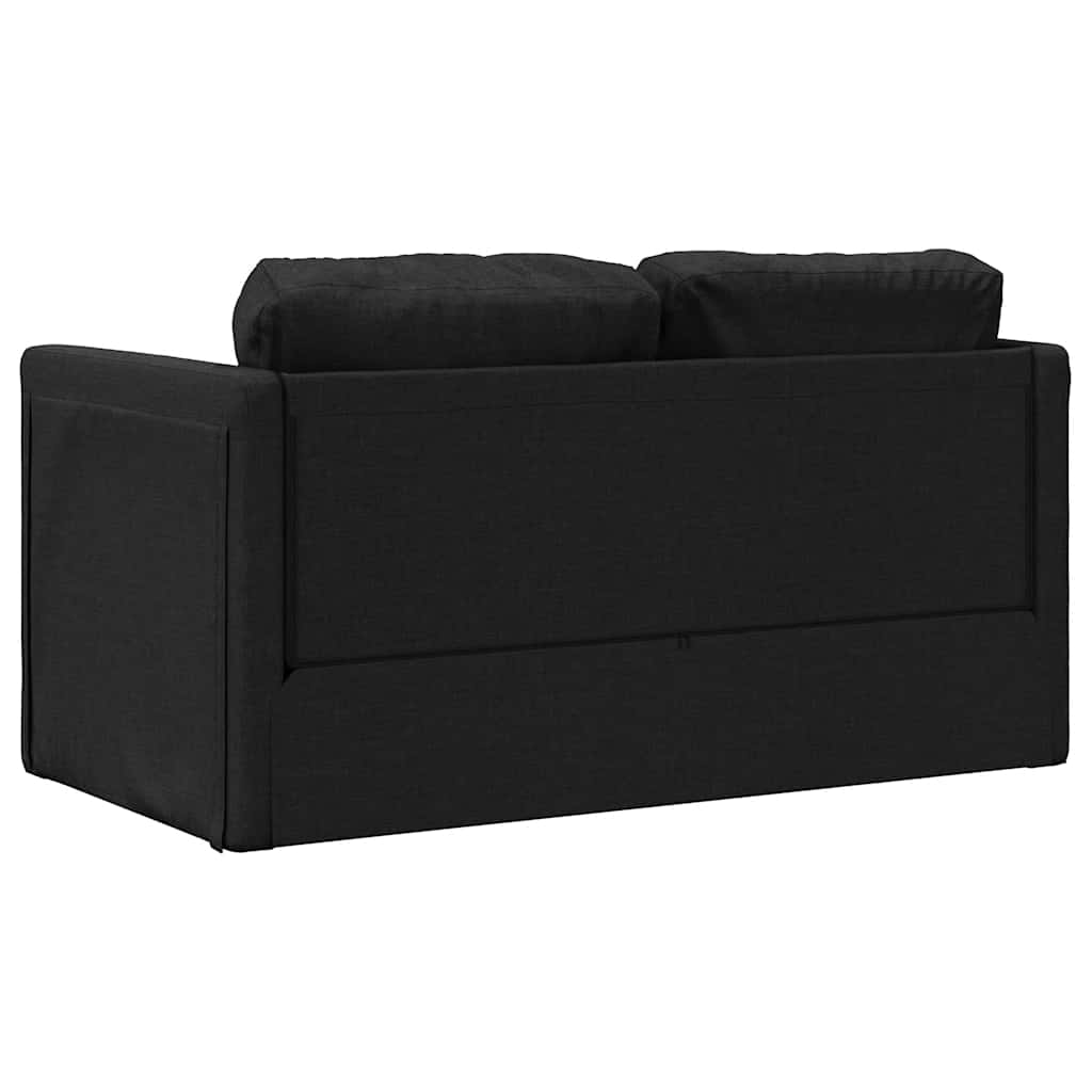 Slaapbank vloermodel 2-in-1 112x174x55 cm stof zwart
