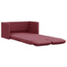 Slaapbank vloermodel 2-in-1 112x174x55 cm stof wijnrood