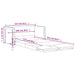 Slaapbank vloermodel 2-in-1 112x174x55 cm stof wijnrood
