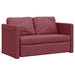 Slaapbank vloermodel 2-in-1 112x174x55 cm stof wijnrood