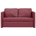 Slaapbank vloermodel 2-in-1 112x174x55 cm stof wijnrood