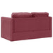 Slaapbank vloermodel 2-in-1 112x174x55 cm stof wijnrood