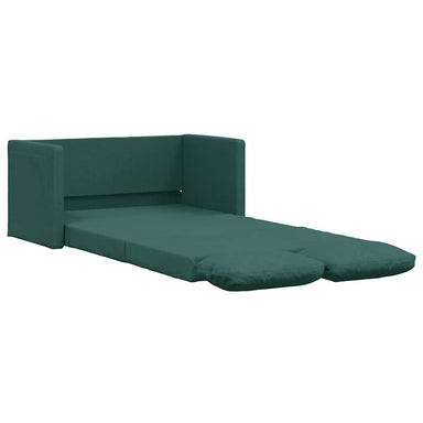Slaapbank vloermodel 2-in-1 112x174x55 cm stof donkergroen