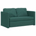 Slaapbank vloermodel 2-in-1 112x174x55 cm stof donkergroen