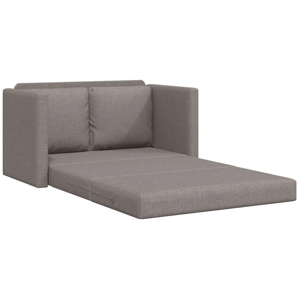 Slaapbank vloermodel 2-in-1 112x174x55 cm stof taupe