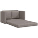 Slaapbank vloermodel 2-in-1 112x174x55 cm stof taupe