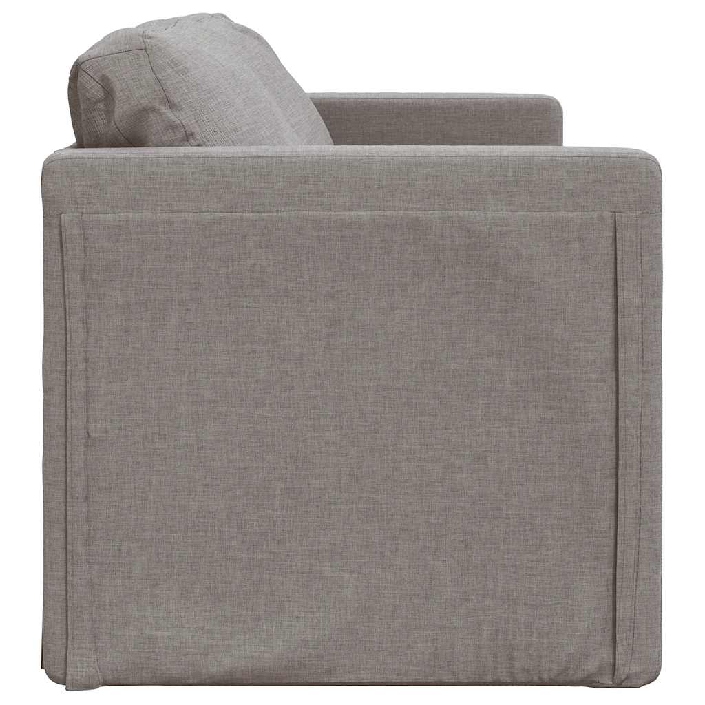 Slaapbank vloermodel 2-in-1 112x174x55 cm stof taupe