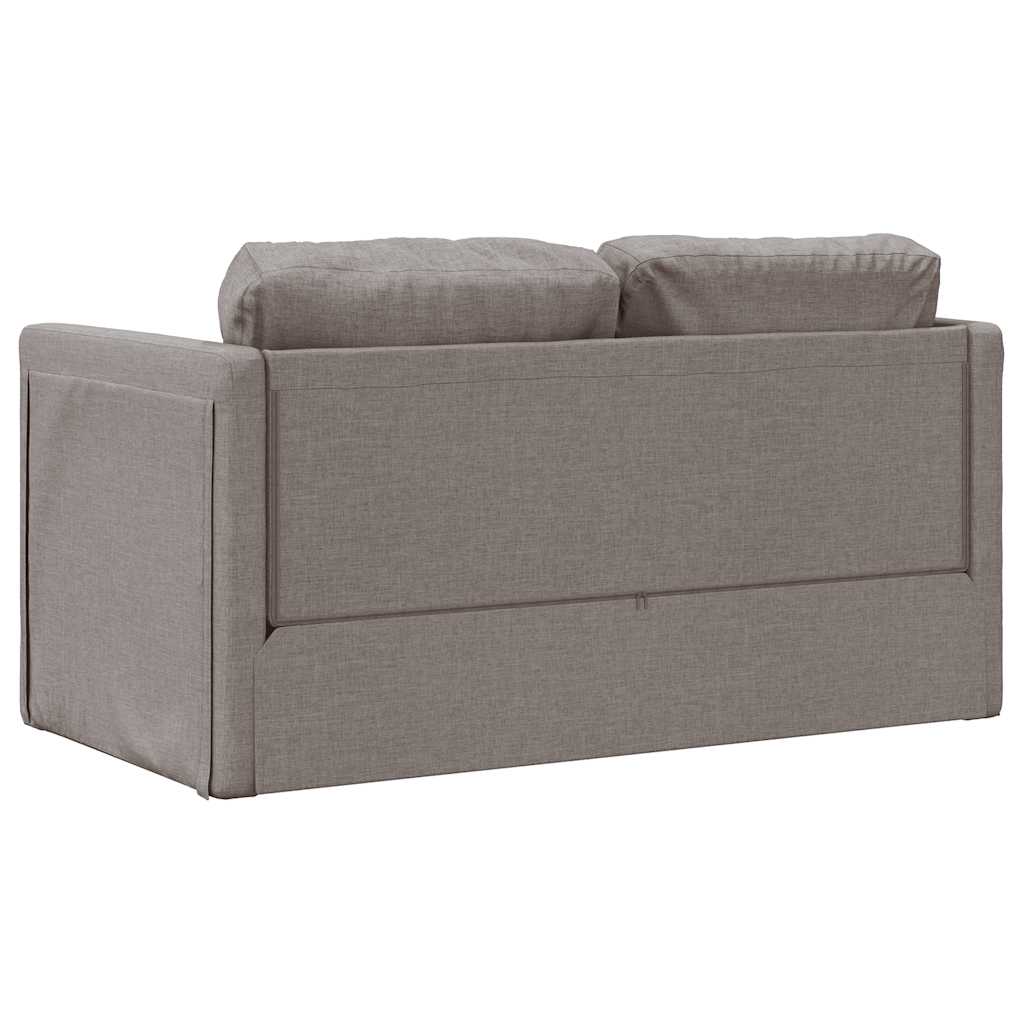 Slaapbank vloermodel 2-in-1 112x174x55 cm stof taupe