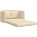 Slaapbank vloermodel 2-in-1 112x174x55 cm stof crèmekleurig