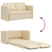 Slaapbank vloermodel 2-in-1 112x174x55 cm stof crèmekleurig