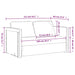 Slaapbank vloermodel 2-in-1 112x174x55 cm stof crèmekleurig