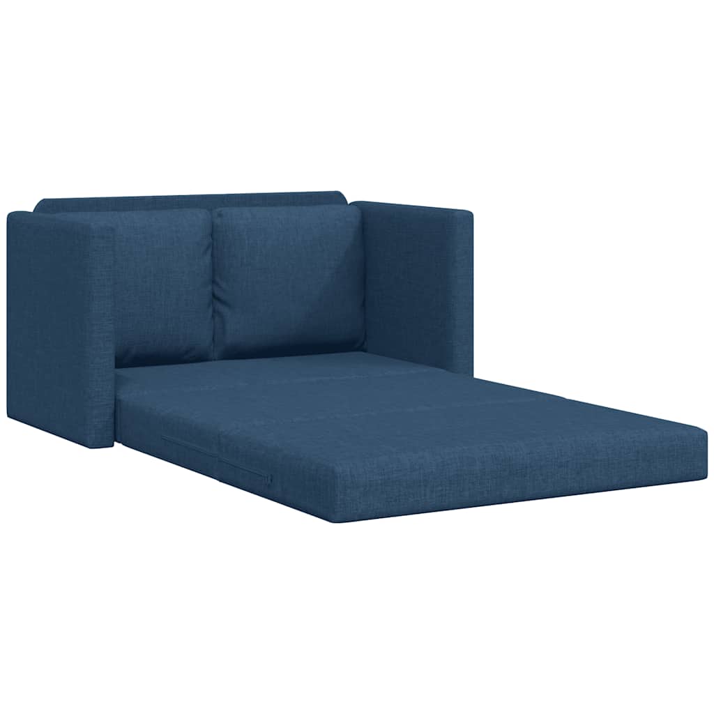 Slaapbank vloermodel 2-in-1 112x174x55 cm stof blauw