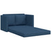 Slaapbank vloermodel 2-in-1 112x174x55 cm stof blauw