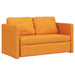 Slaapbank vloermodel 2-in-1 112x174x55 cm stof donkergeel