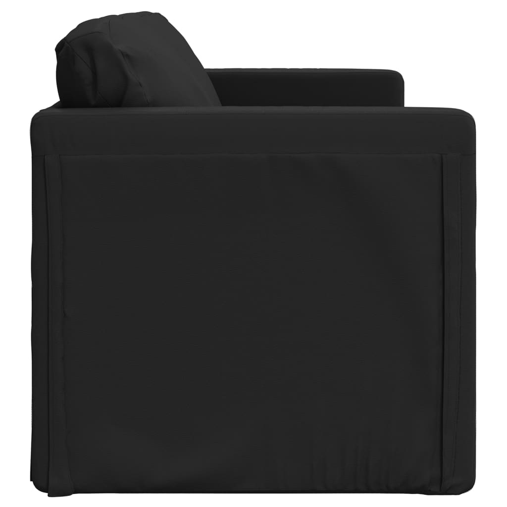 Slaapbank vloermodel 2-in-1 112x174x55 cm kunstleer zwart