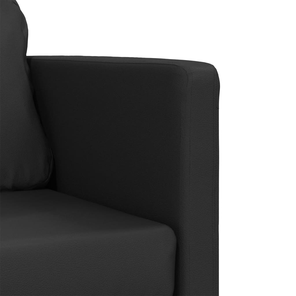 Slaapbank vloermodel 2-in-1 112x174x55 cm kunstleer zwart