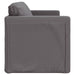 Slaapbank vloermodel 2-in-1 112x174x55 cm kunstleer grijs
