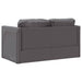 Slaapbank vloermodel 2-in-1 112x174x55 cm kunstleer grijs