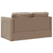 Slaapbank vloermodel 2-in-1 112x174x55 cm kunstleer cappuccino