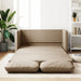 Slaapbank vloermodel 2-in-1 112x174x55 cm kunstleer cappuccino