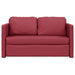 Slaapbank vloermodel 2-in-1 112x174x55 cm kunstleer wijnrood