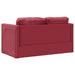 Slaapbank vloermodel 2-in-1 112x174x55 cm kunstleer wijnrood