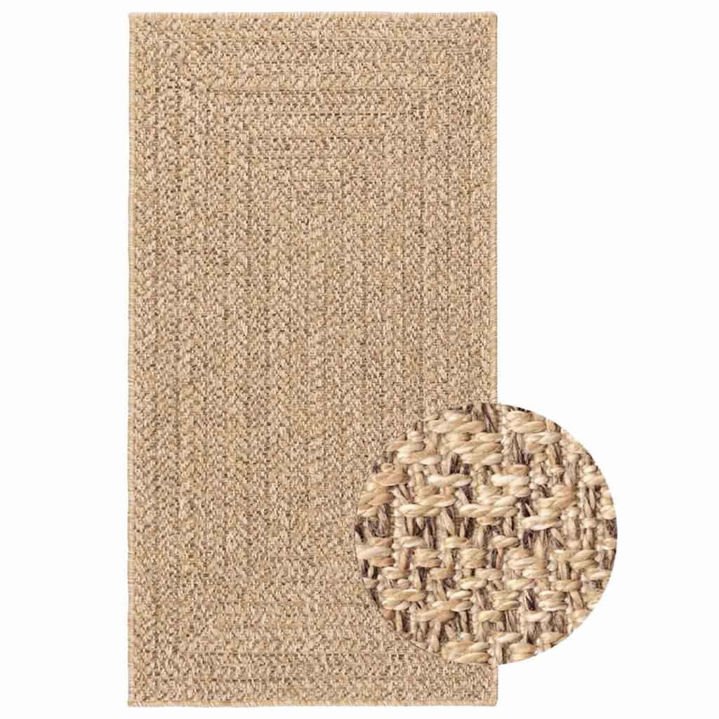 Vloerkleed ZIZUR binnen en buiten 80x150 cm jute look