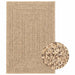 Vloerkleed ZIZUR binnen en buiten 120x170 cm jute look