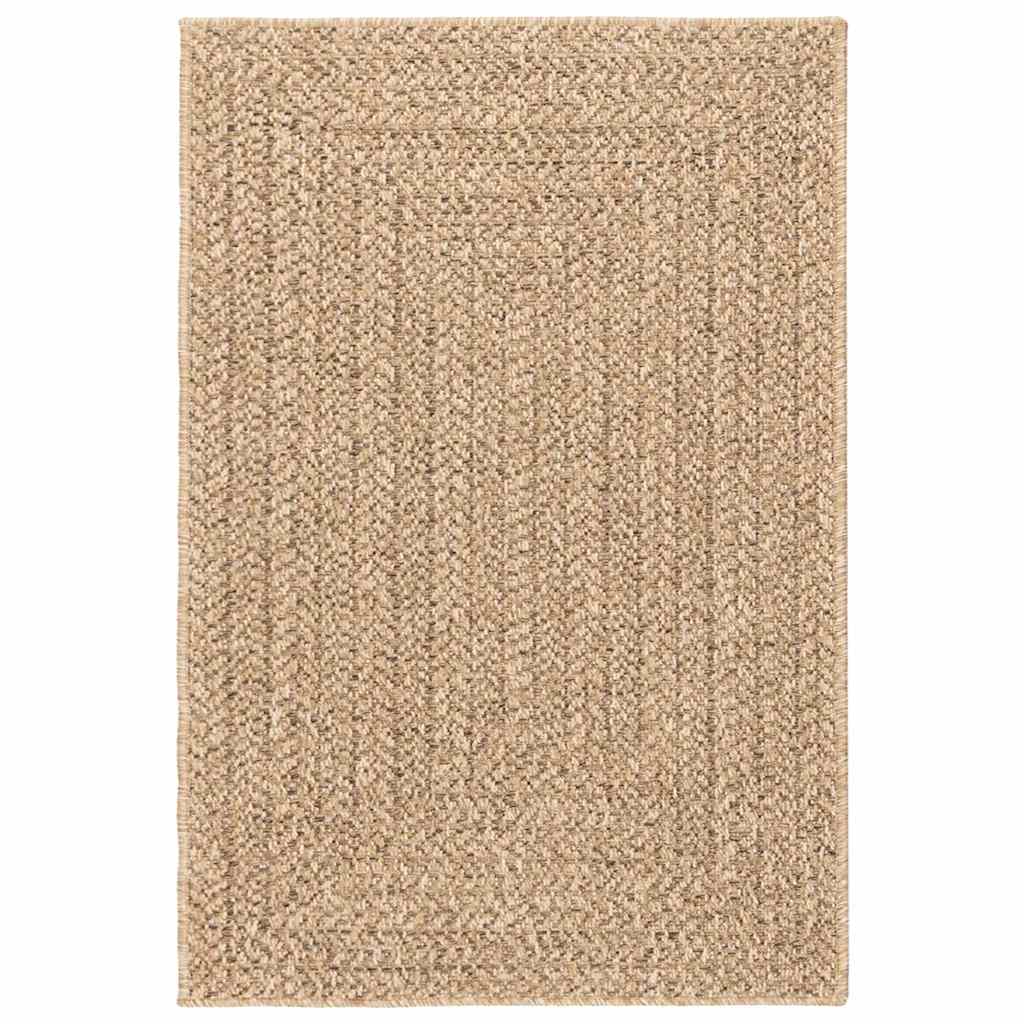 Vloerkleed ZIZUR binnen en buiten 120x170 cm jute look