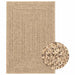 Vloerkleed ZIZUR binnen en buiten 140x200 cm jute look