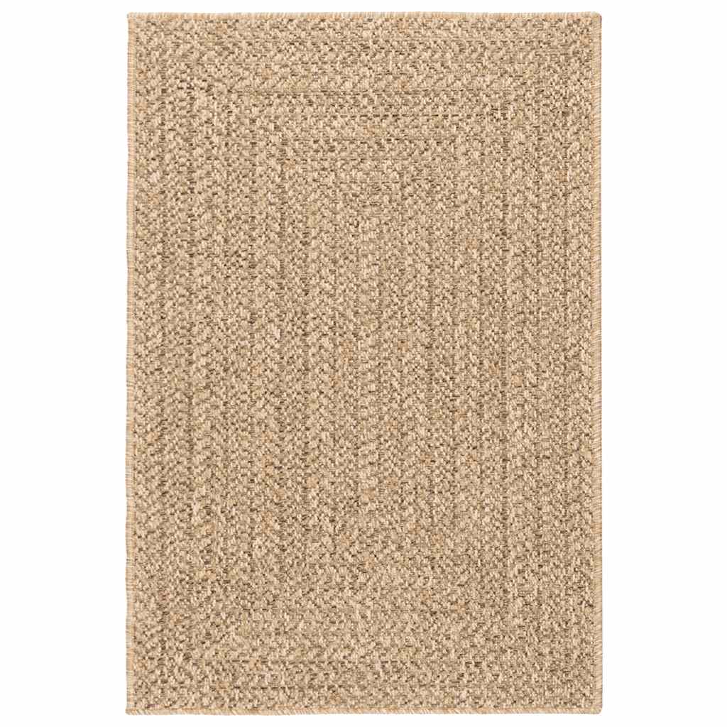 Vloerkleed ZIZUR binnen en buiten 140x200 cm jute look