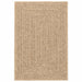 Vloerkleed ZIZUR binnen en buiten 140x200 cm jute look