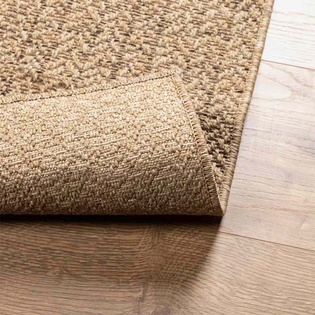 Vloerkleed ZIZUR binnen en buiten 140x200 cm jute look