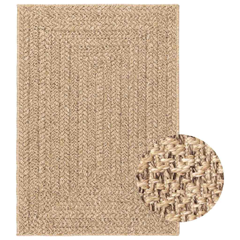 Vloerkleed ZIZUR binnen en buiten 160x230 cm jute look