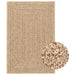 Vloerkleed ZIZUR binnen en buiten 200x290 cm jute look