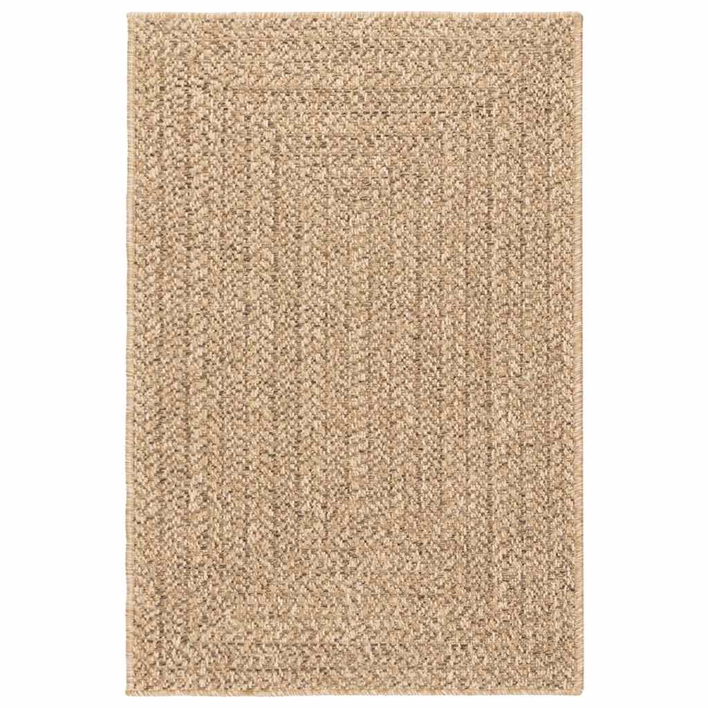 Vloerkleed ZIZUR binnen en buiten 200x290 cm jute look