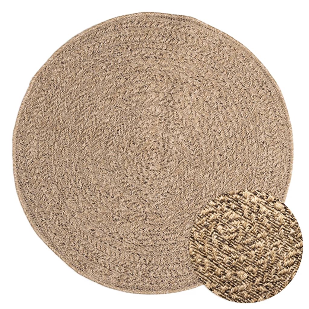 Vloerkleed ZIZUR binnen en buiten 90 cm jute look
