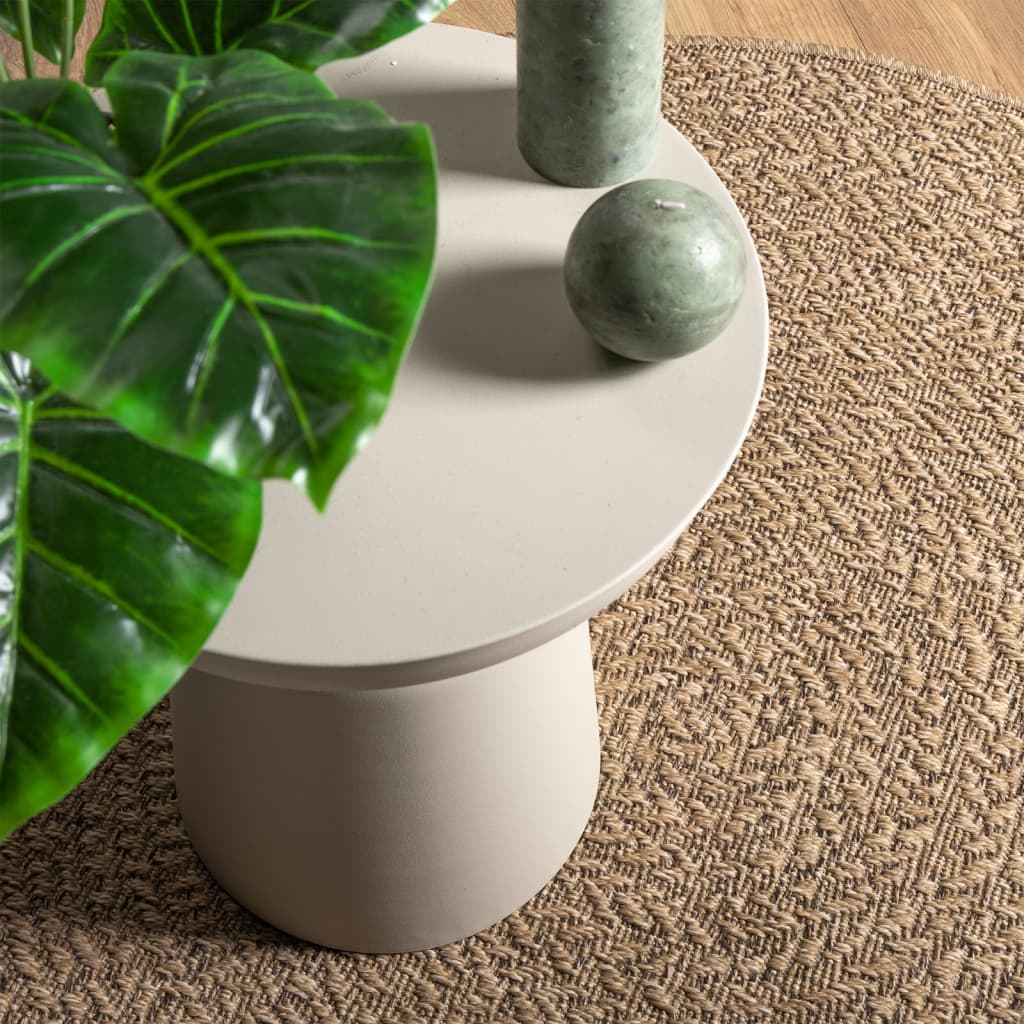 Vloerkleed ZIZUR binnen en buiten 90 cm jute look