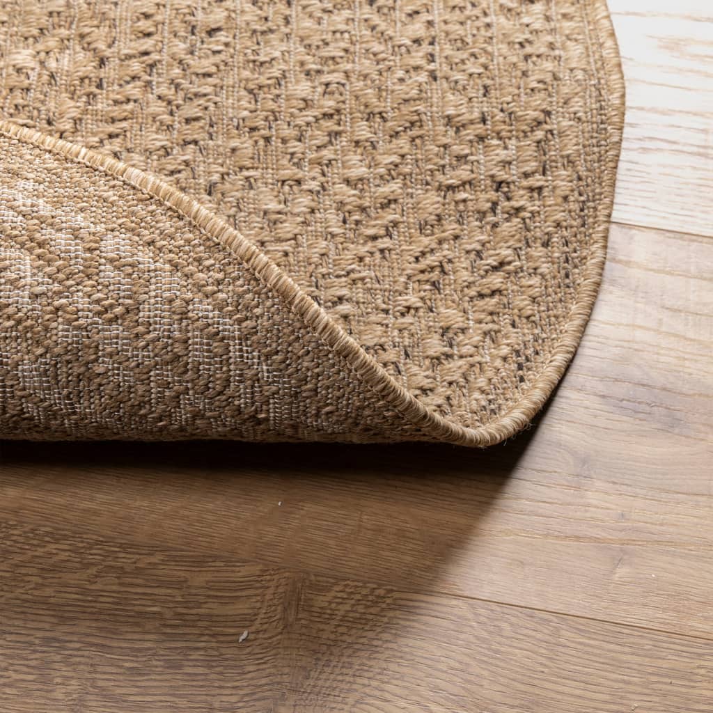 Vloerkleed ZIZUR binnen en buiten 90 cm jute look