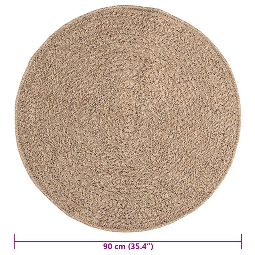 Vloerkleed ZIZUR binnen en buiten 90 cm jute look